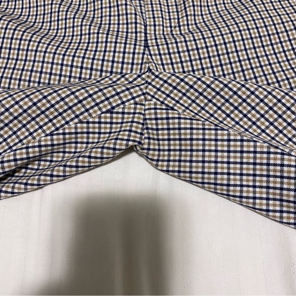 Aritzia Sunday Best Freshman Check Plaid Pant Cream/Tan/Navy size 6 - Picture 8 of 14